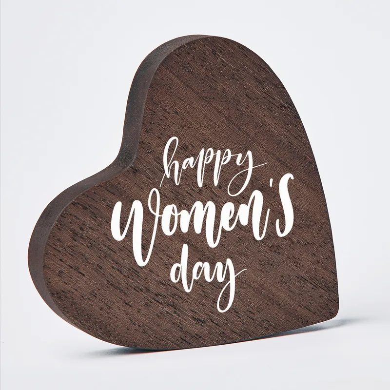 Women's Day Special Wooden Heart Decoration