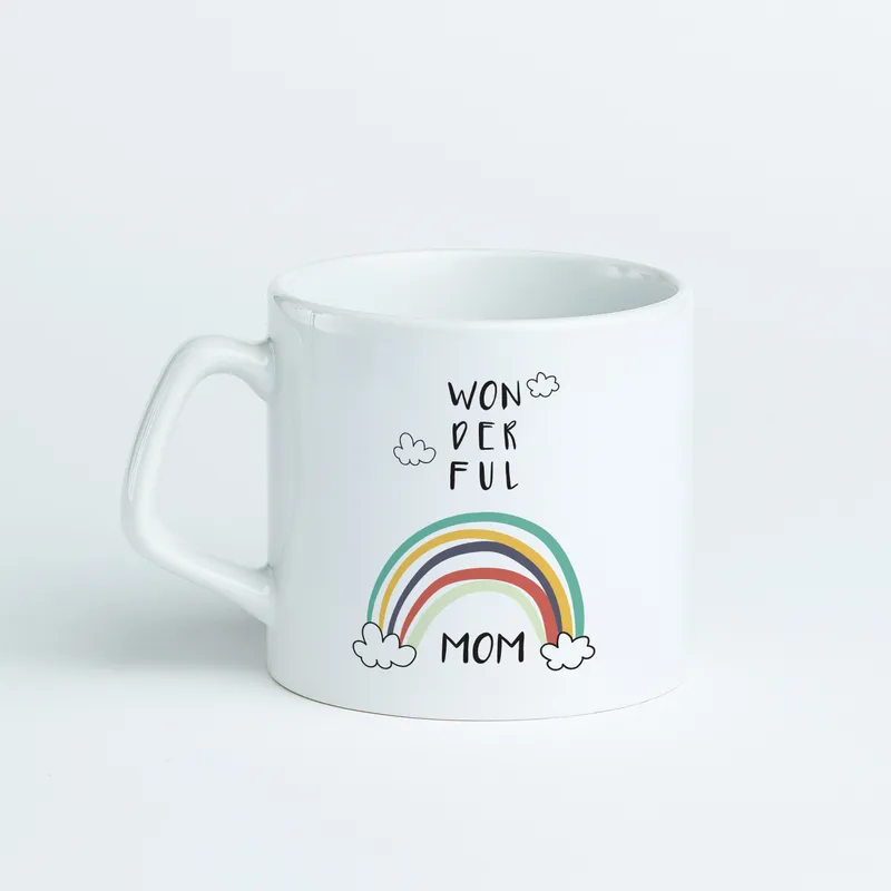 Wonderful Mom Porcelain Mug for Birthdays and Mother's Day