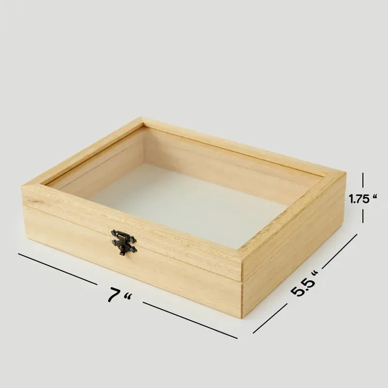 Elegant Wooden Jewellery Box with Clear Acrylic Lid