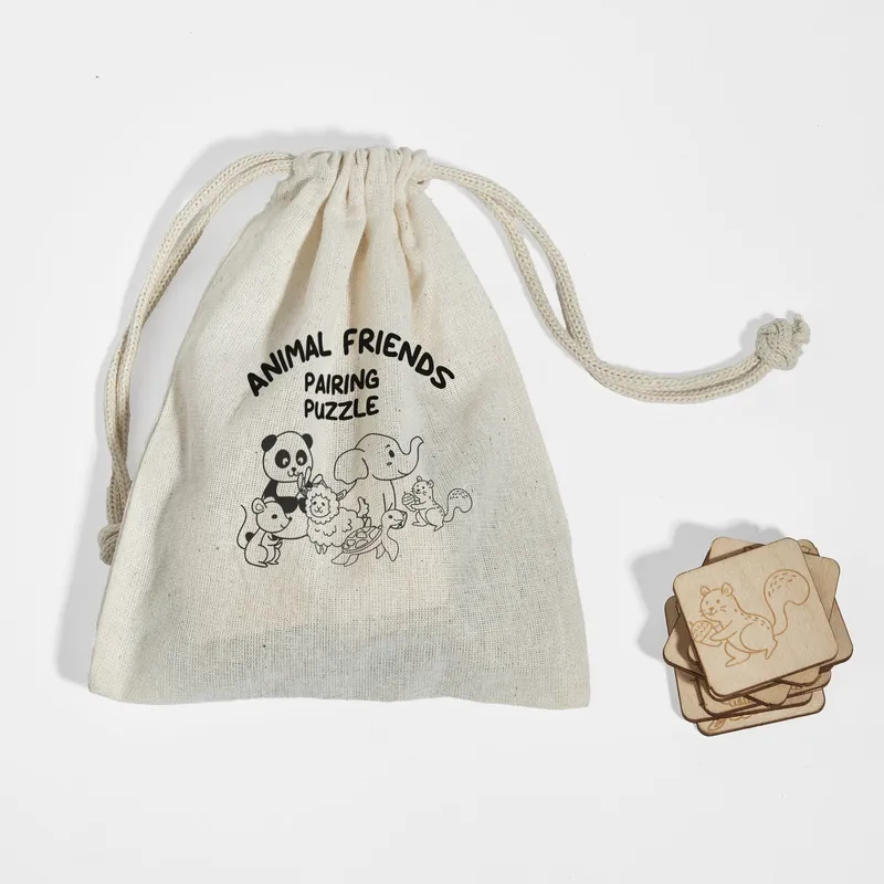 Wooden Animal Memory Matching Game for Kids