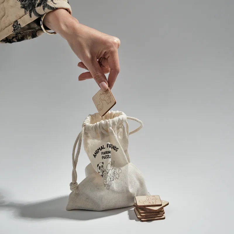 Wooden Animal Memory Matching Game for Kids