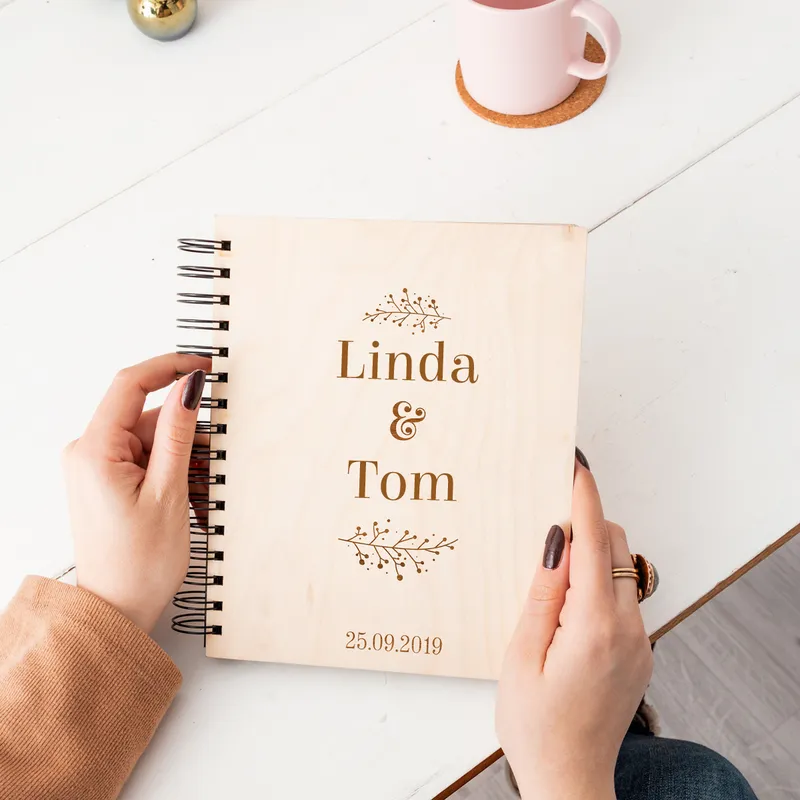 Wooden Cover Personalized Photo Album