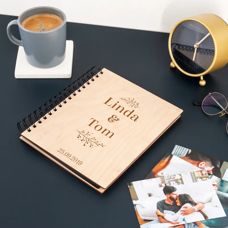 Wooden Cover Personalized Photo Album