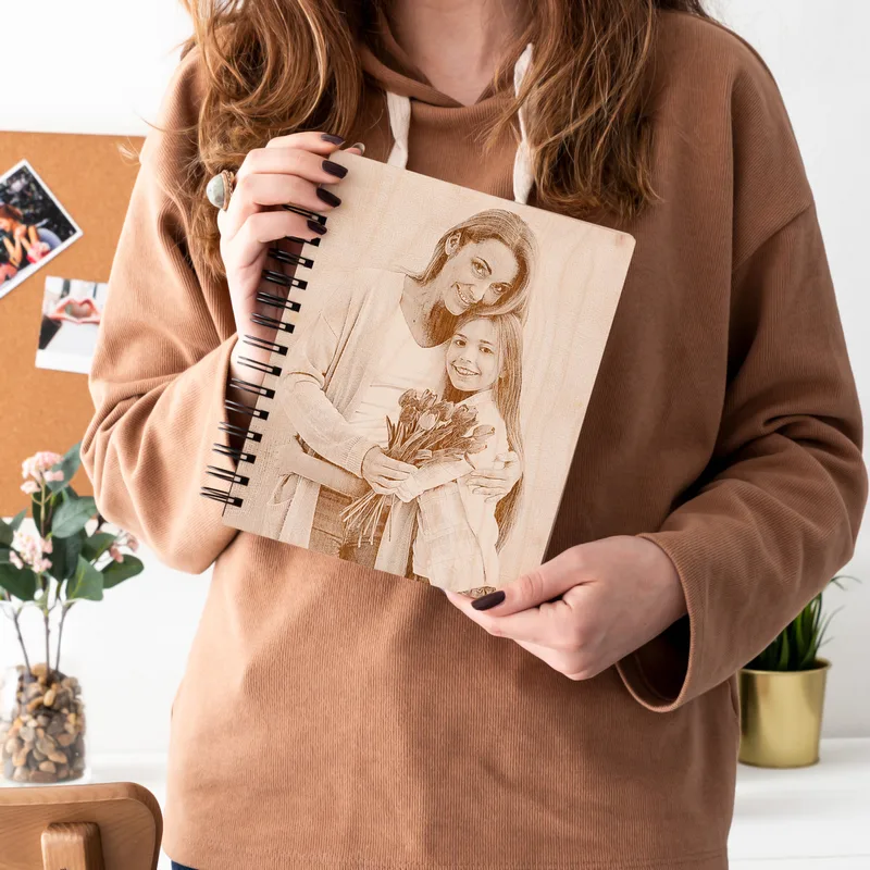 Wooden Hard Cover Photo Album