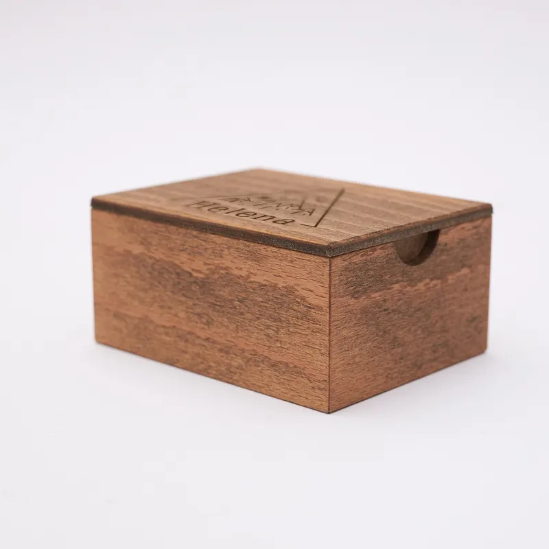 Wooden Photo Box with Personalised Cover - 70 Photos