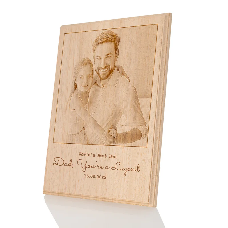 World's Best Dad Father's Day Gift for Dad Solid Wooden Frame with Message and Date