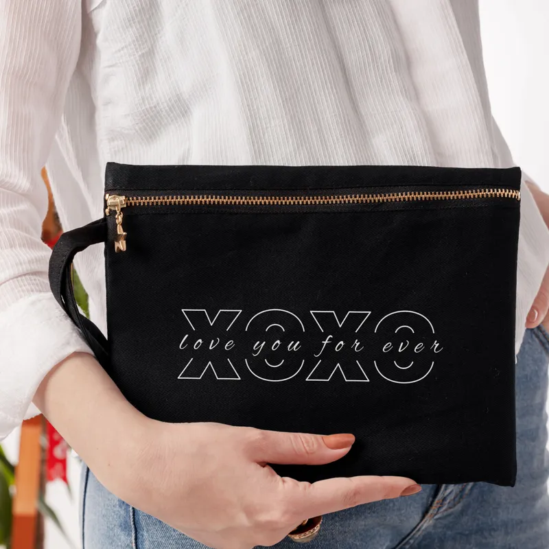 XOXO Canvas Makeup Bag for Her