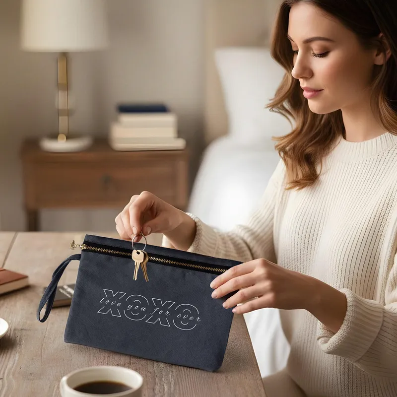 XOXO Canvas Makeup Bag for Her