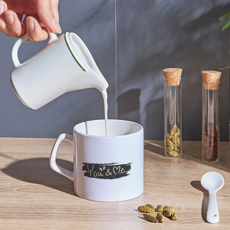 You and Me Printed 2 Piece Tea Coffee Cup Set for Lovers Gifting