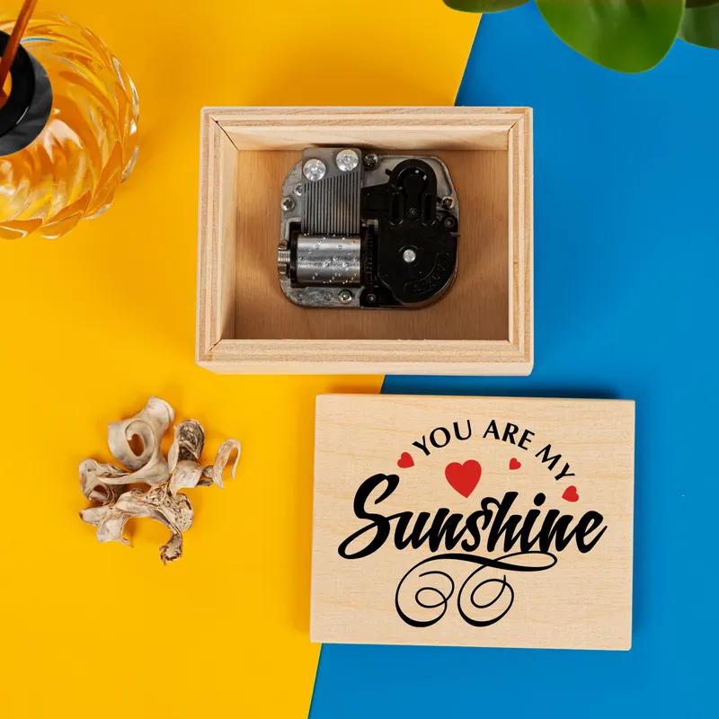 You are My Sunshine Designed Wooden Music Box