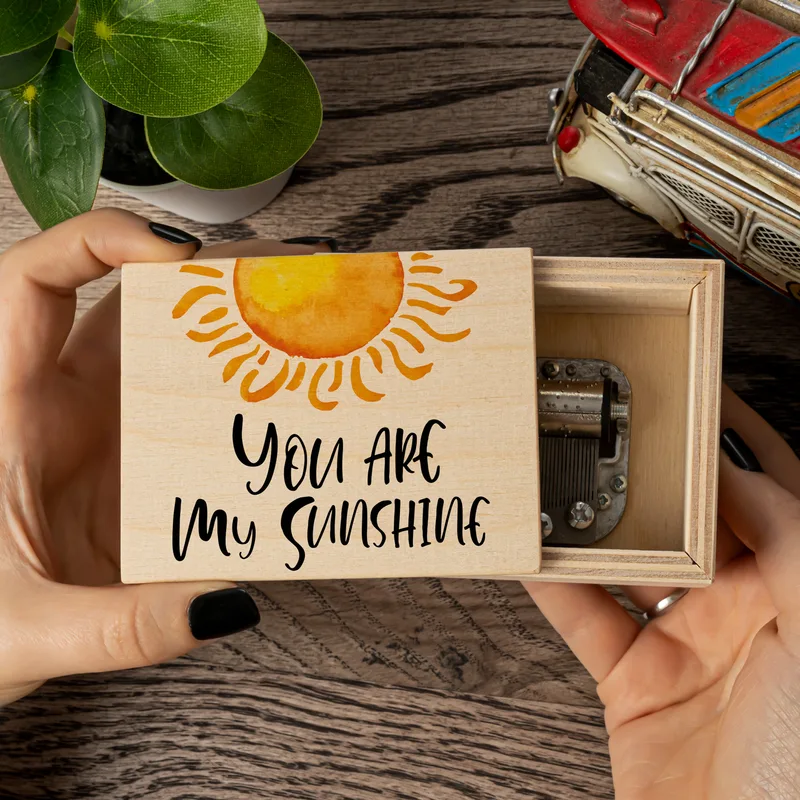 You Are My Sunshine Wooden Music Box