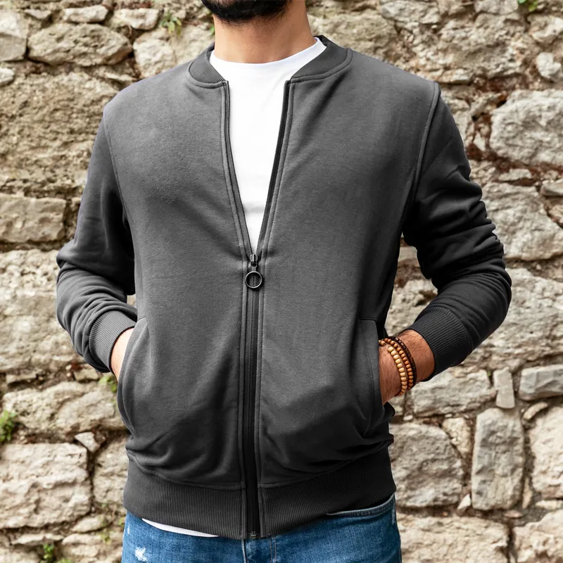 Zippered Sweatshirt with Colour options