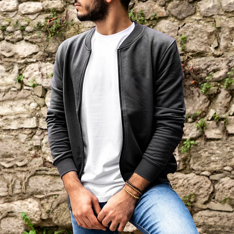 Zippered Sweatshirt with Colour options