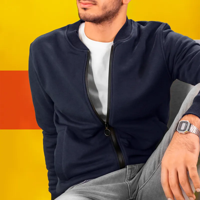 Zippered Sweatshirt with Colour options