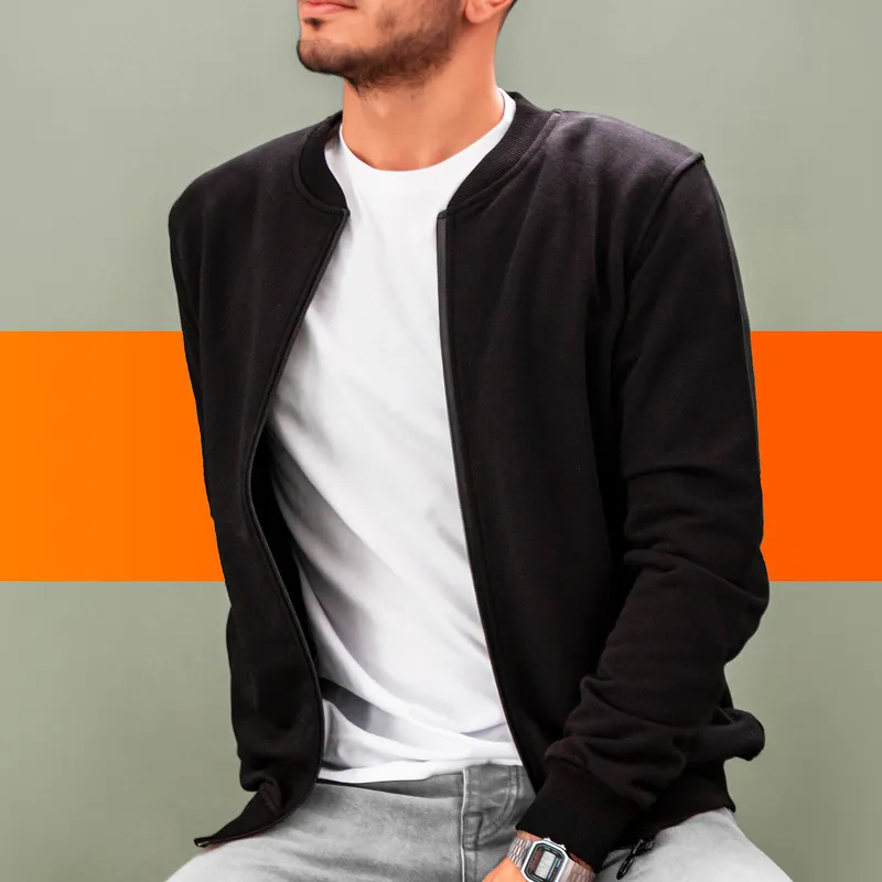 Zippered Sweatshirt with Colour options