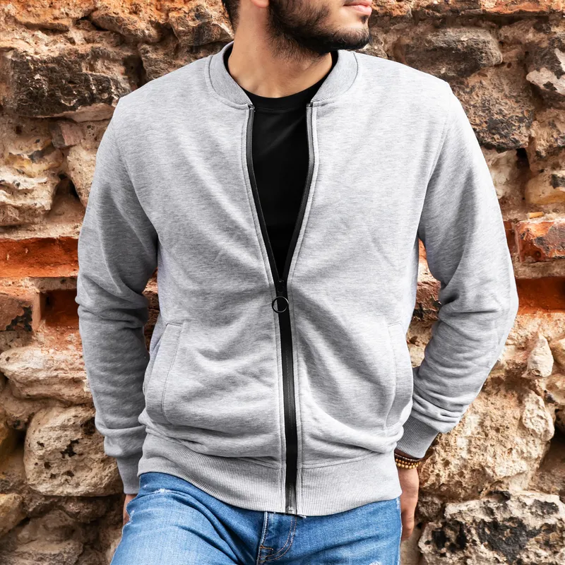 Zippered Sweatshirt with Colour options