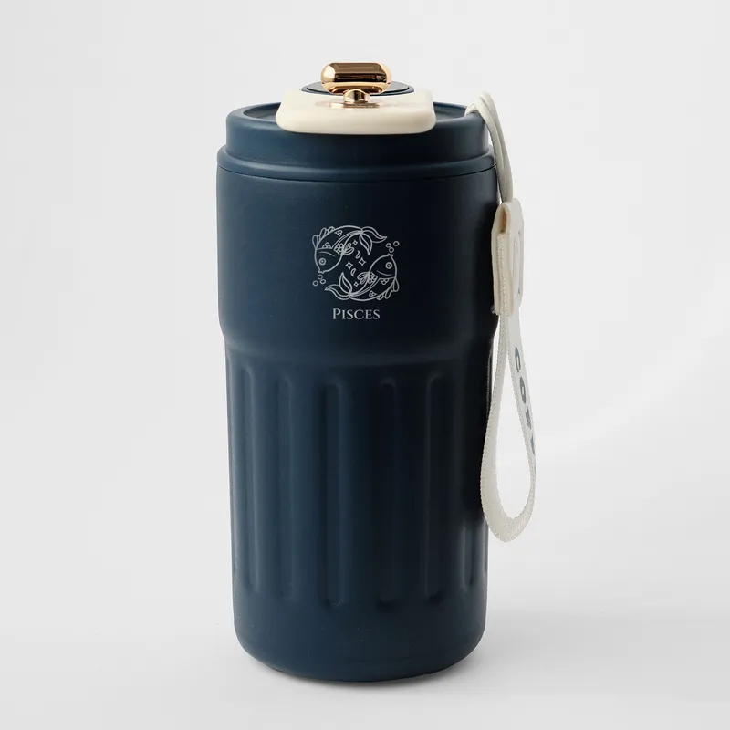 Zodiac Sign Coffee Thermos with Heat Indicator