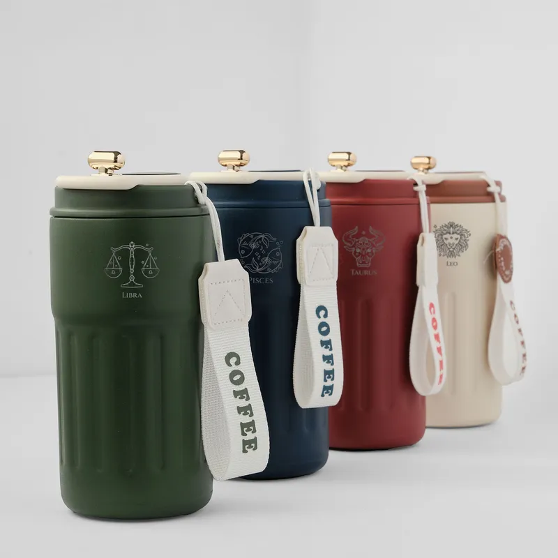 Zodiac Sign Coffee Thermos with Heat Indicator