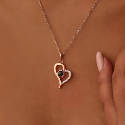 100 Languages I Love You Heart Necklace Steel