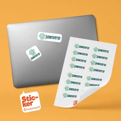15 pcs Logo Printed Laptop Sticker