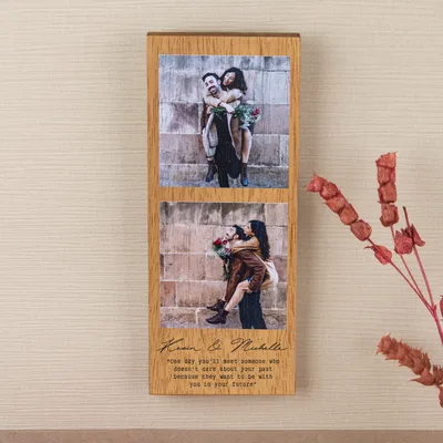 2 Photo Collage Wooden Frame