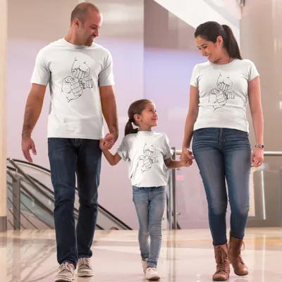 3-Pack Family T-Shirt with Fist Design