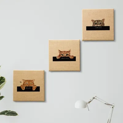 3 Type of Cats Wicker Printing Set