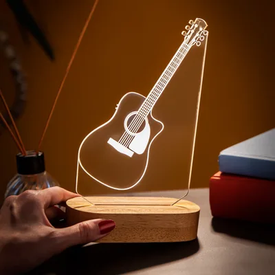 3D Guitar Design LED Night Lamp