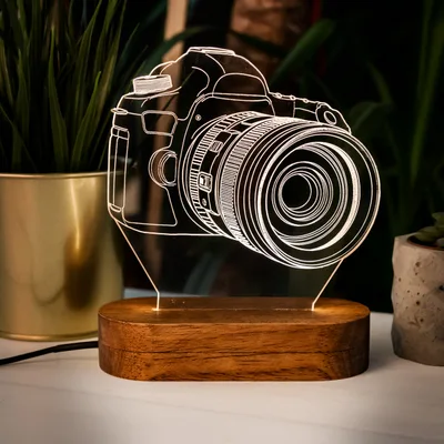 3D Led Lamp With DSLR Camera Design