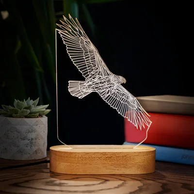 3d Led Night Light with Eagle Design