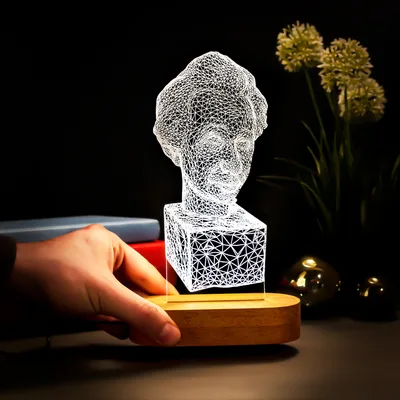 Albert Einstein Design 3D Led Lamp