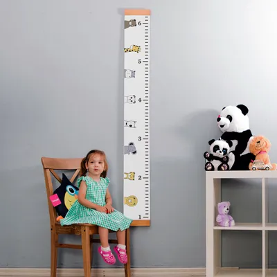 Animal Designed Canvas Children's Height Measurement Chart