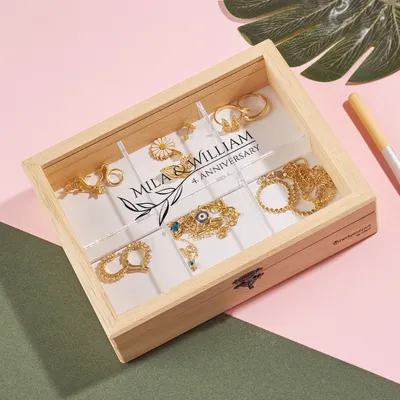 Anniversary Gift Customizable Jewelry Accessory Box