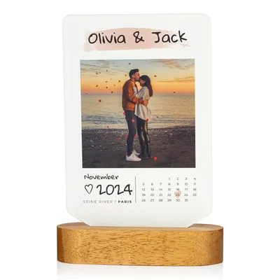 Anniversary Gift Photo Printed Led Lamp for Valentine