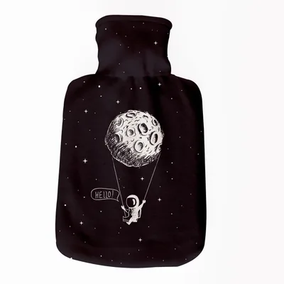 Astronaut Moon Design Personalized Hot Water Bottle