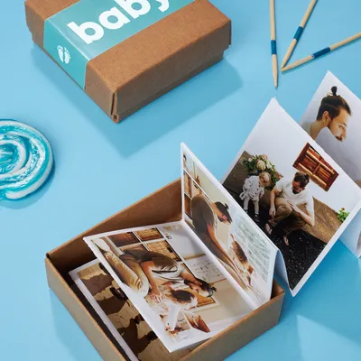 Baby Boy's First Memories: Accordion Photo Gift Box