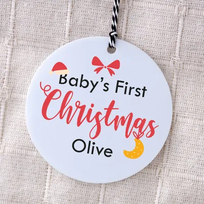 Baby's First Personalized Christmas Ornament