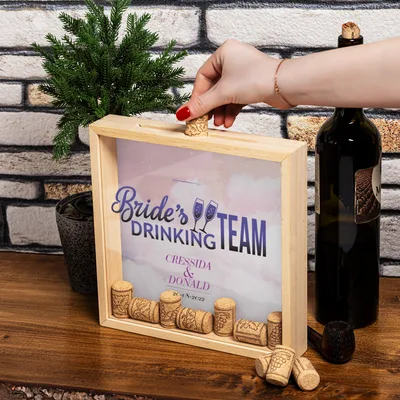 Bachelorette Party Wine Cork Collection Display Box