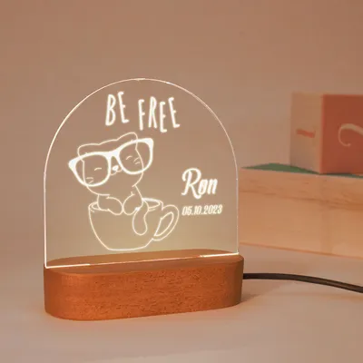 Be Free Personalized Nursery Room Night Light