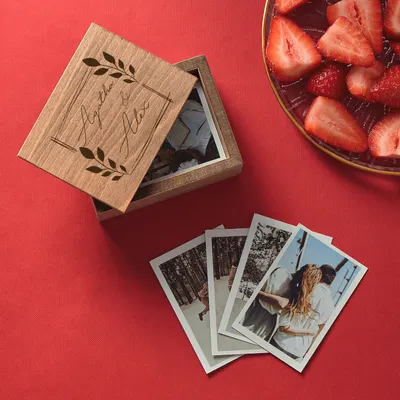 Beautiful Memories 70 Photos Personalized Wooden Photo Box