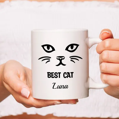 Best Cat Design Personalized Coffee Mug as Pet Lovers Gift