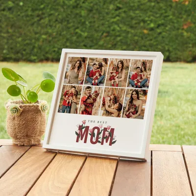 Best Mom Personalized 8-Photo Frame 8x8 Keepsake