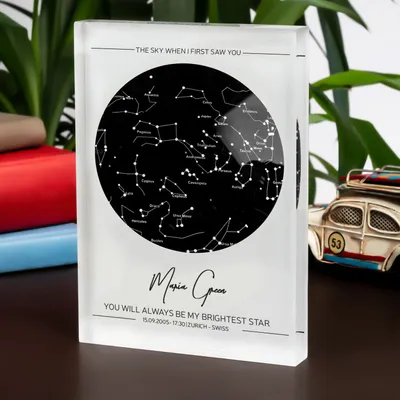 Birthdsay's Star Map Printed Plesxiglass Gift