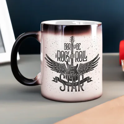 Born to Rock Porcelain Mug for Music Lovers