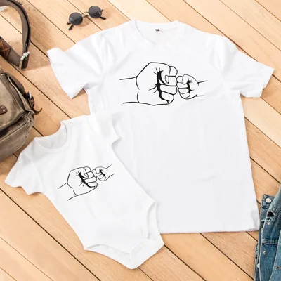 Brofist Father and Son T-Shirt and Bodysuit Set