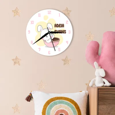 Bunny Designed Personalized Wall Clock