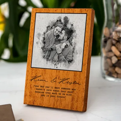 Charcoal Design Gifts for Couples Solid Wooden Frame