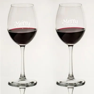 Merry Christmas Wine Glass Set – Festive Gift for Adults