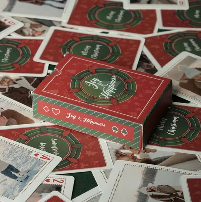 Christmas Eve Custom Photo Playing Cards for All Ages