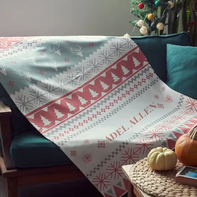 Christmas Themed Persanilized TV Blanket